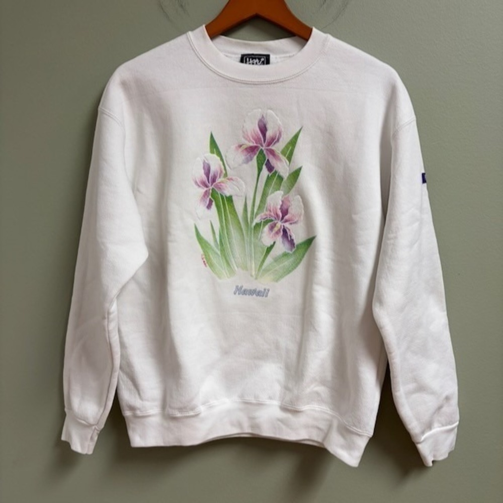 Hari Kari Honolulu Vintage Womens Sweatshirt Size XL Made in USA 90s Textured